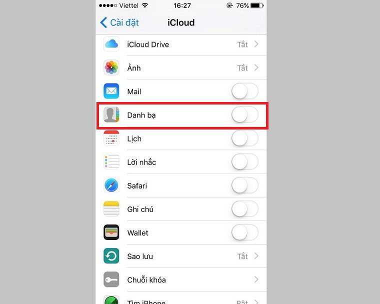 hien thi danh ba tren iphone 1